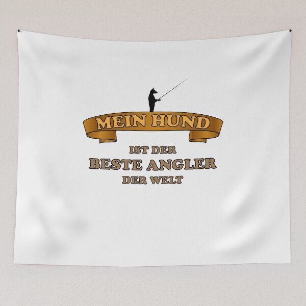Item preview, Angel Dog Best Angler in the World Funny Gift designed and sold by dm4design.