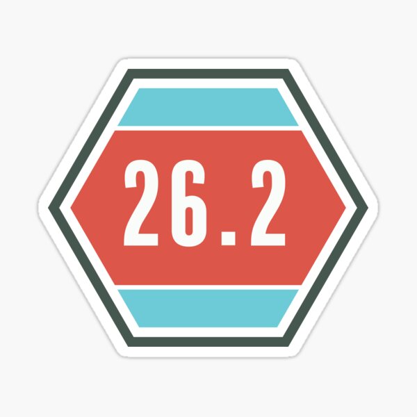 26.2 Marathon Geometric Design Sticker