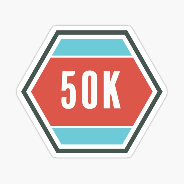 50k Geometric Design Sticker