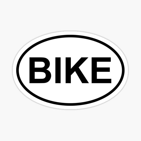 Item preview, Bike Cycling  White and Black Oval Design designed and sold by BL3Designco.
