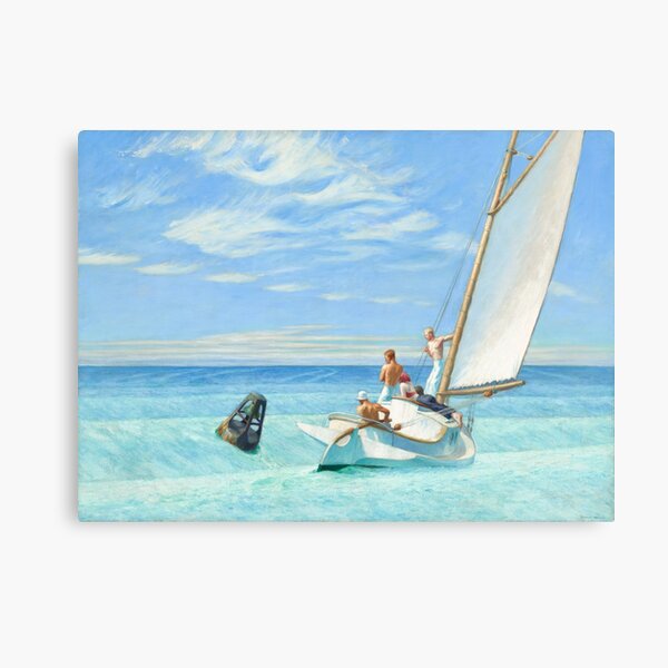 Item preview, Edward Hopper Ground Swell 1939 Painting - public domain designed and sold by GrasslandDesign.