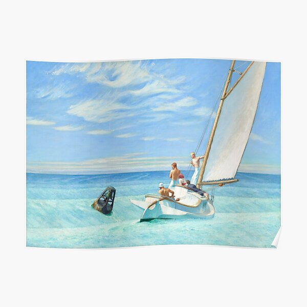 Edward Hopper Ground Swell 1939 Painting - public domain Poster