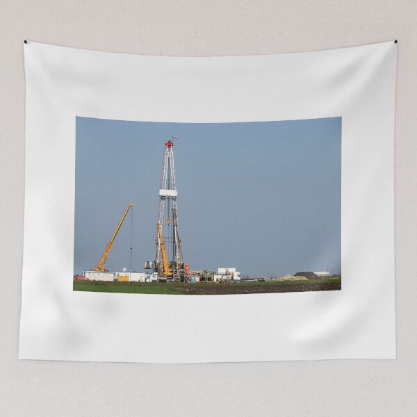 Item preview, land oil drilling rig and cranes heavy machinery in the field designed and sold by goceris.