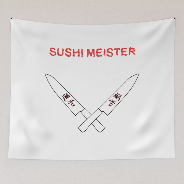 Item preview, Cuadro de cuchillo de sushi maestro con símbolos japoneses designed and sold by dm4design.