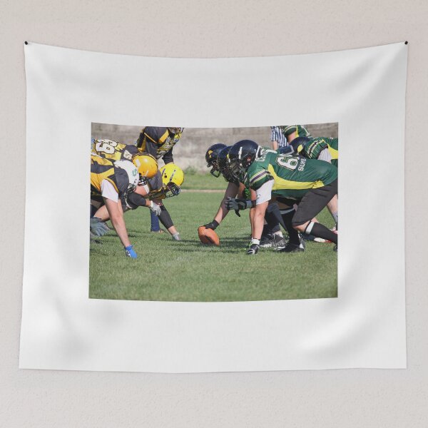Item preview, American football players on the scrimmage line are ready to start game designed and sold by goceris.