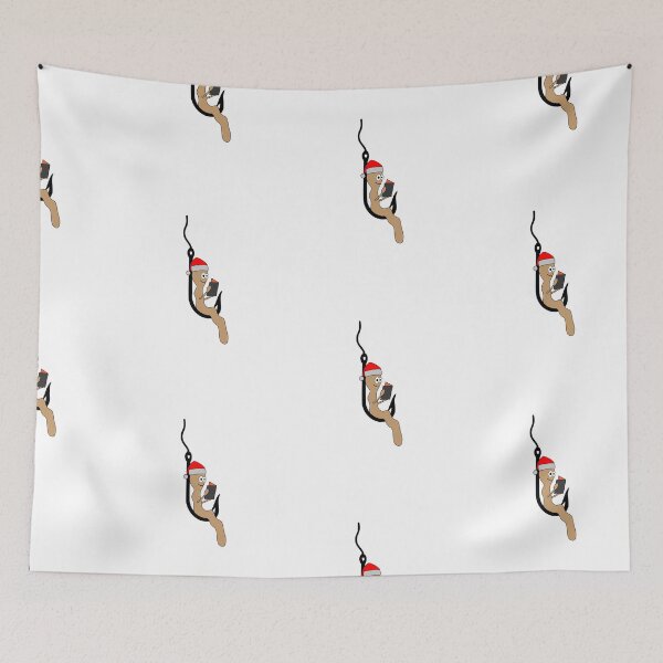 Item preview, Happy Christmas worm reads book on fishing hook designed and sold by dm4design.