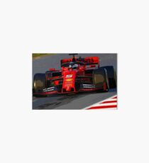Sebastian Vettel in his 2019 Ferrari Formula 1 car. Art Board