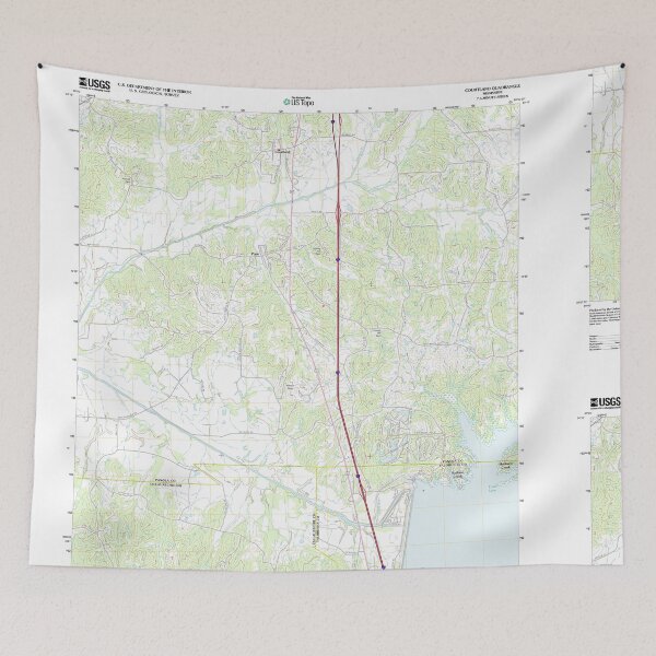 Item preview, USGS TOPO Map Mississippi MS Courtland 20120402 TM designed and sold by WetdryvacRBO2.
