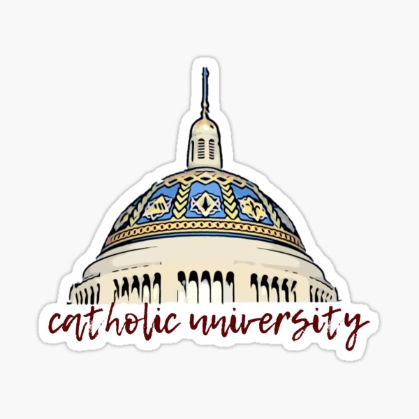 Item preview, Catholic U designed and sold by No Little Things.