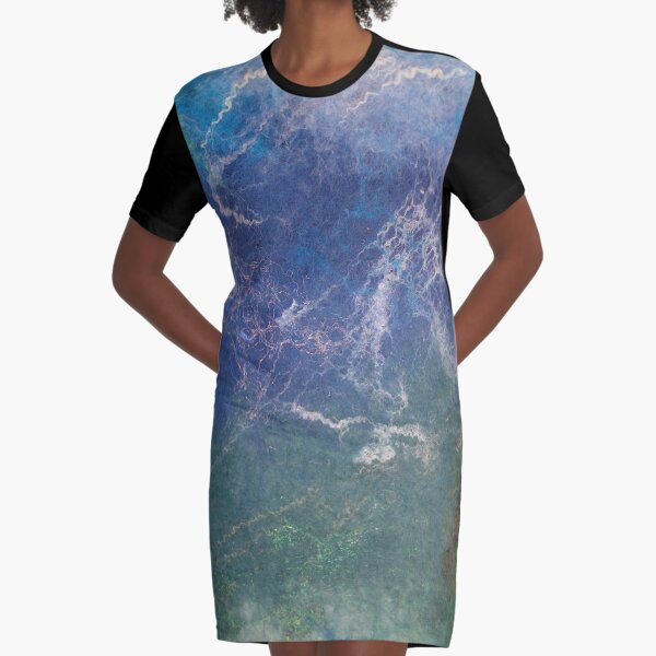 Seascape abstract Graphic T-Shirt Dress