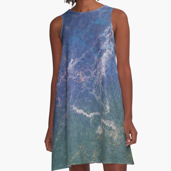 Seascape abstract A-Line Dress