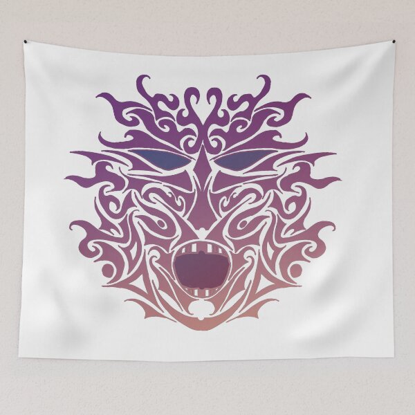 Item preview, Purple Tribal Mask Tattoo designed and sold by Sebastian Grafmann.