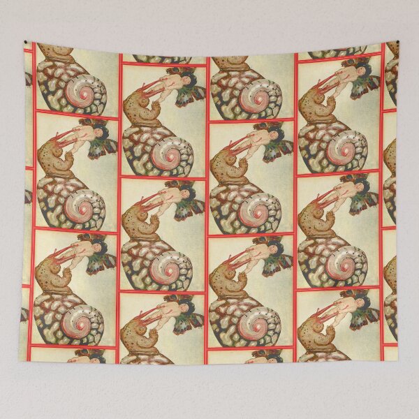 Item preview, Fairy Tugging on Antennae of a Seashell Animal by Leo Putz designed and sold by neonwulf.