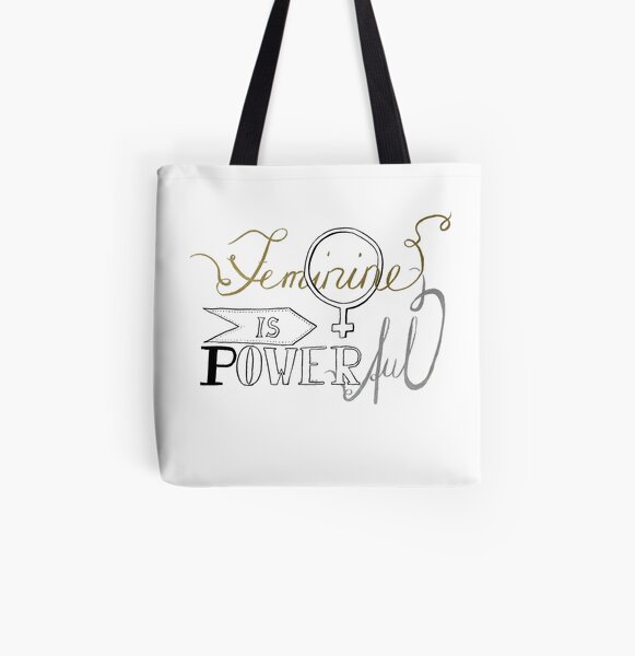 Weiblich ist stark Allover-Print Tote Bag