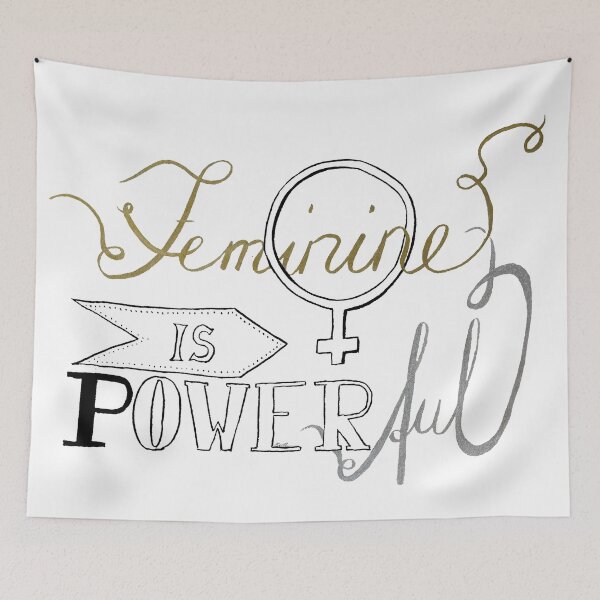 Item preview, Feminine is powerful designed and sold by Barbara Baumann Illustration.