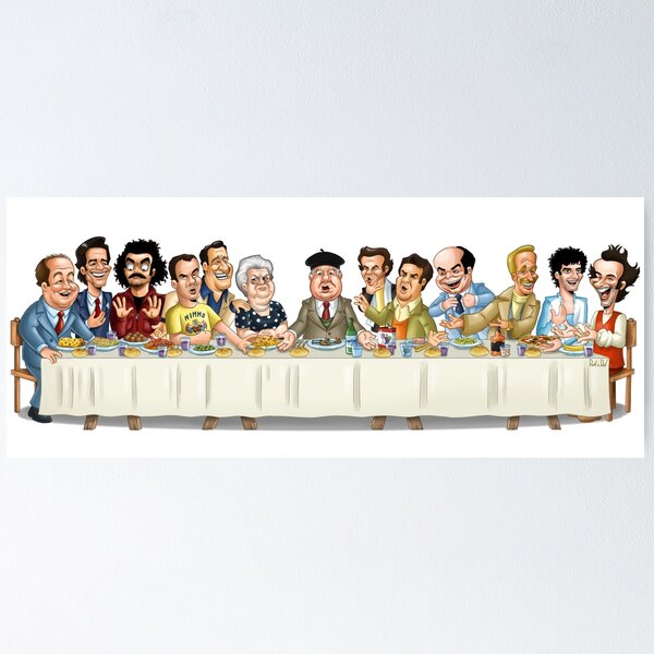 Artikel-Vorschau von Poster Ultima Cena versione „Commedia Italiana 80 Jahre“  , designt und verkauft von Dan e Dav  Store.