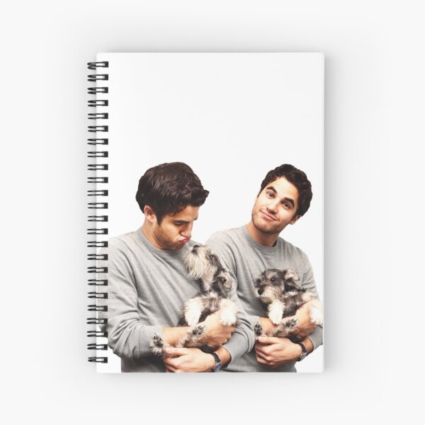 Darren Criss holding a puppy Spiral Notebook