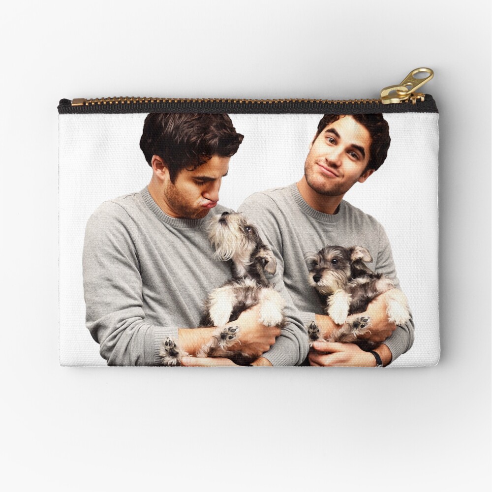 Darren Criss holding a puppy Zipper Pouch