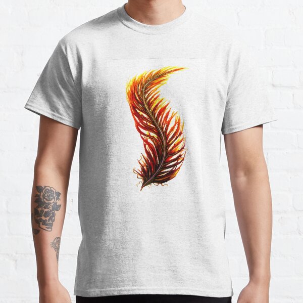 t shirt with peacock feathers
