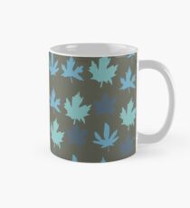 Paper Maple - Blue on Dark Gray Mug