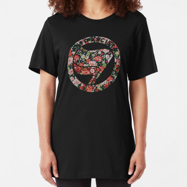 Antifa Floral Slim Fit T-Shirt