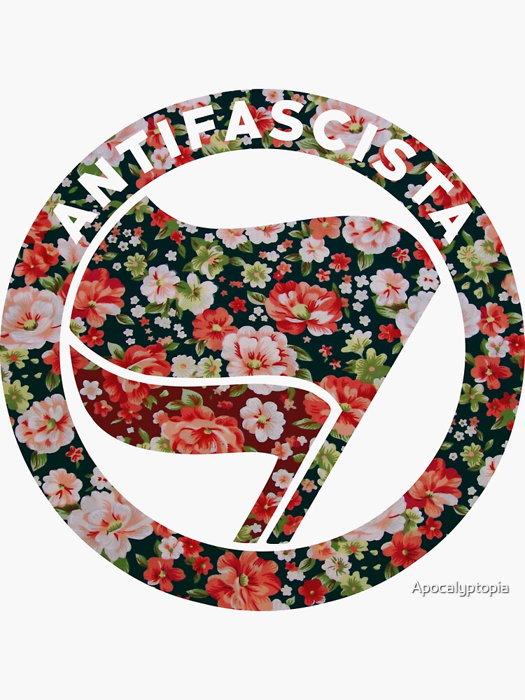 Thumbnail 3 von 3, Sticker, Antifa Blumen designt und verkauft von Apocalyptopia.