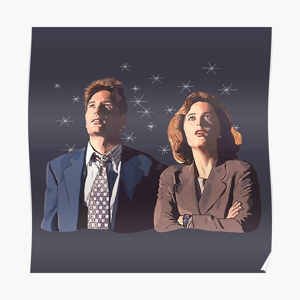 the X files deep throat Fox Mulder and Dana Scully Poster