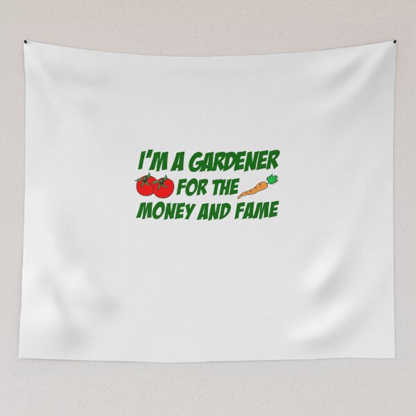Item preview, I'm A Gardener For Money Fame Veggie Cartoons designed and sold by jaycartoonist.