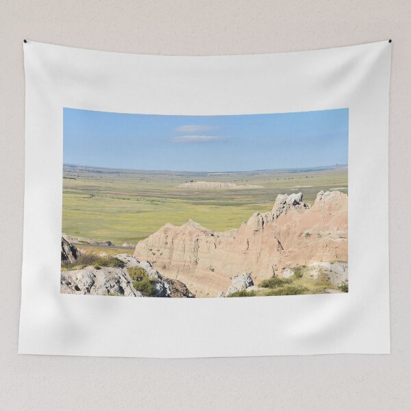 Item preview, Rock Structures and Open Plain Against Horizon in Badlands National Park, South Dakota designed and sold by breannehope.