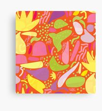 Colorful tropical shapes Canvas Print