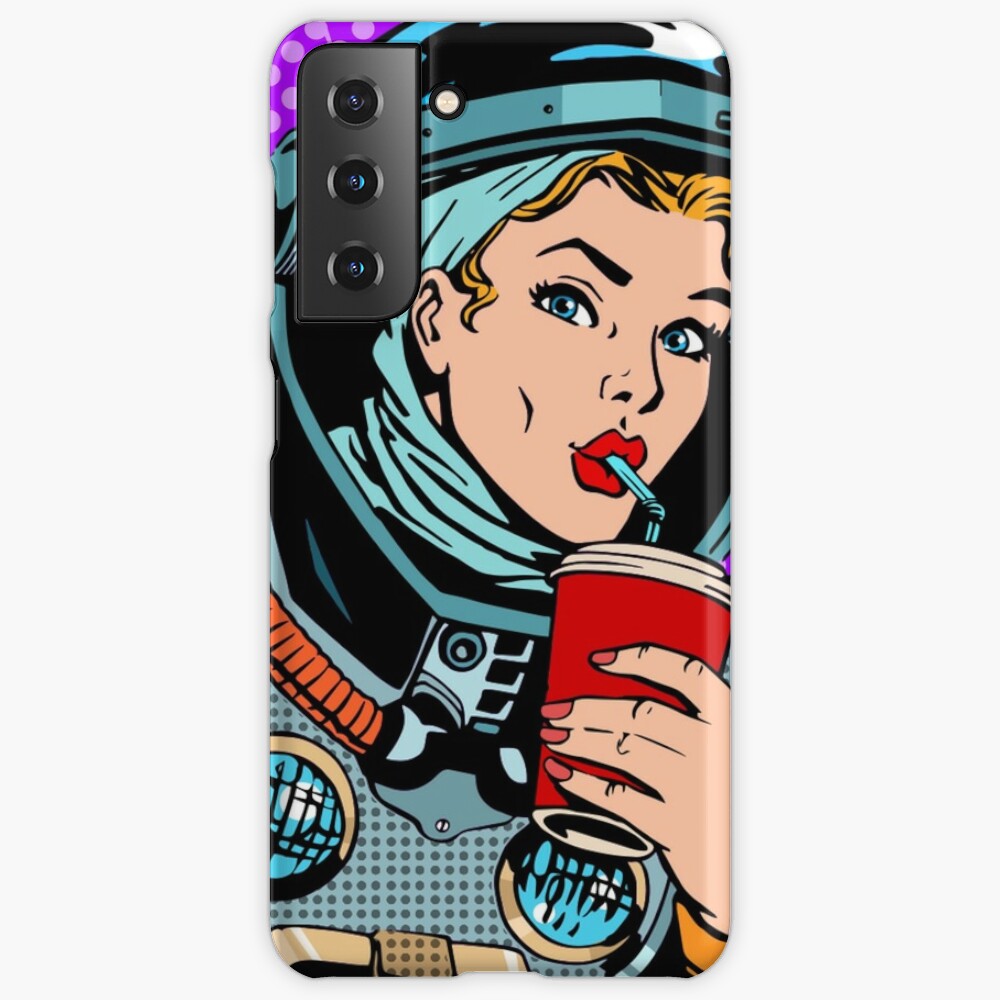 Astronaut Pop Art Girl Hipster Case Skin For Samsung Galaxy By Octavio00 Redbubble