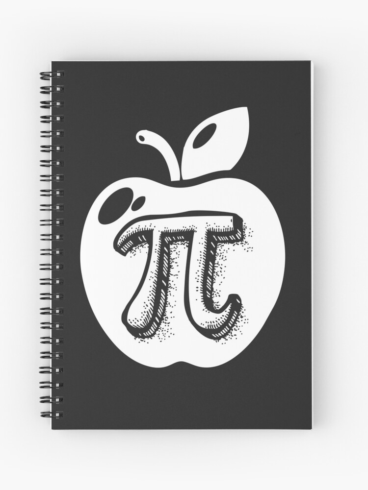 Cuaderno de espiral «Divertido pastel de manzana símbolo de matemáticas día para  Hombres Mujeres Niños Camiseta» de hadleydesigns | Redbubble