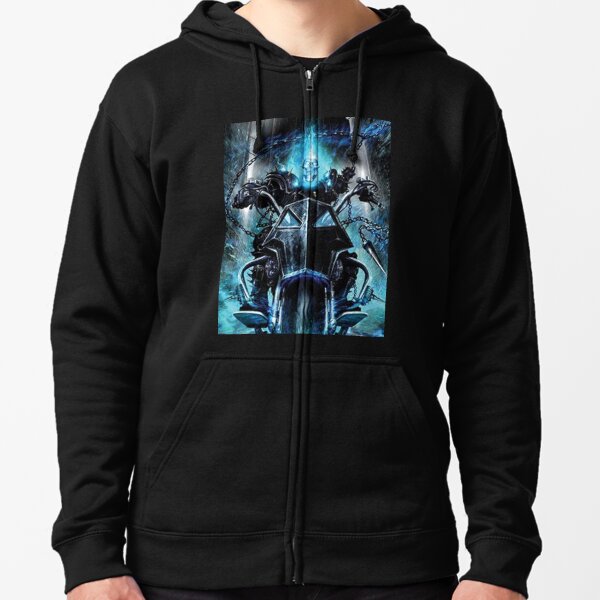 ghost rider hoodie blue