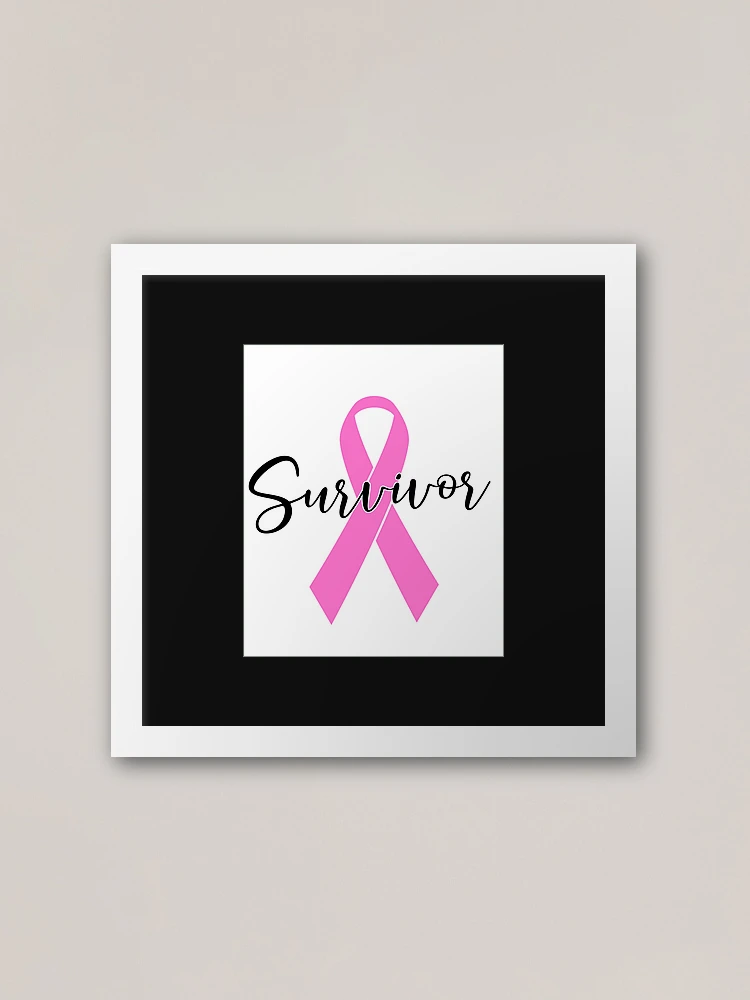 Breast Cancer Awareness Pink Ribbon Survivor Fighter Faith  Art