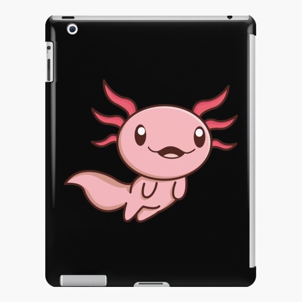 Pink Funny Cute Smiling Axolotl Giftidea Ipad Case Skin By Tshirtbauer Redbubble