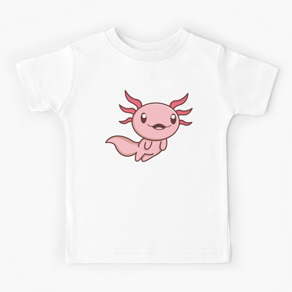 Smiling Funny Cute Smiling Axolotl Giftidea Kids T Shirt By Tshirtbauer Redbubble