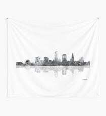 Cleveland Ohio Skyline Wall Tapestry