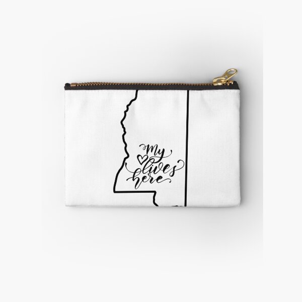 Artikelvorschau, Mississippi State Outline - Mein Herz lebt hier entworfen und verkauft von Chocolate Musings.