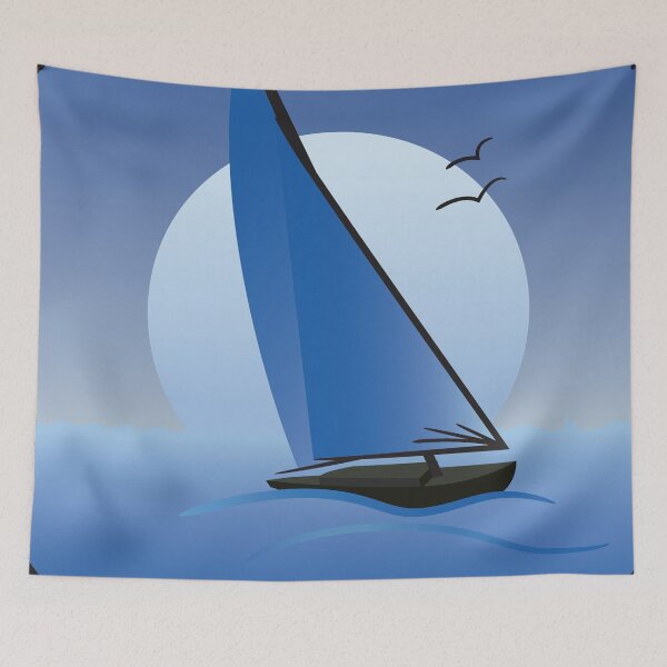 Item preview, Blue Moon with Sailboat designed and sold by Frank Schuster.