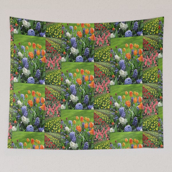 Item preview, Blaze of Colour - Keukenhof Tulip Collage designed and sold by BlueMoonRose.