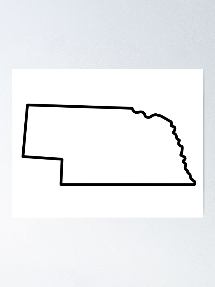 "Nebraska State Outline" Poster for Sale by chocmusings Redbubble