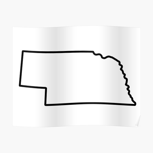 “Nebraska State Outline” Poster for Sale by chocmusings | Redbubble