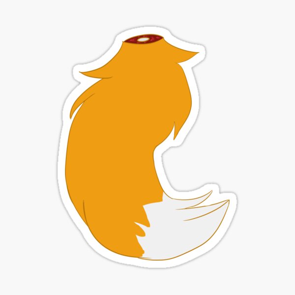 Orange Tail Sticker Sticker
