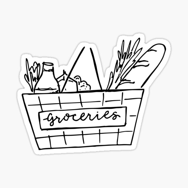Groceries Basket\' Drawing\