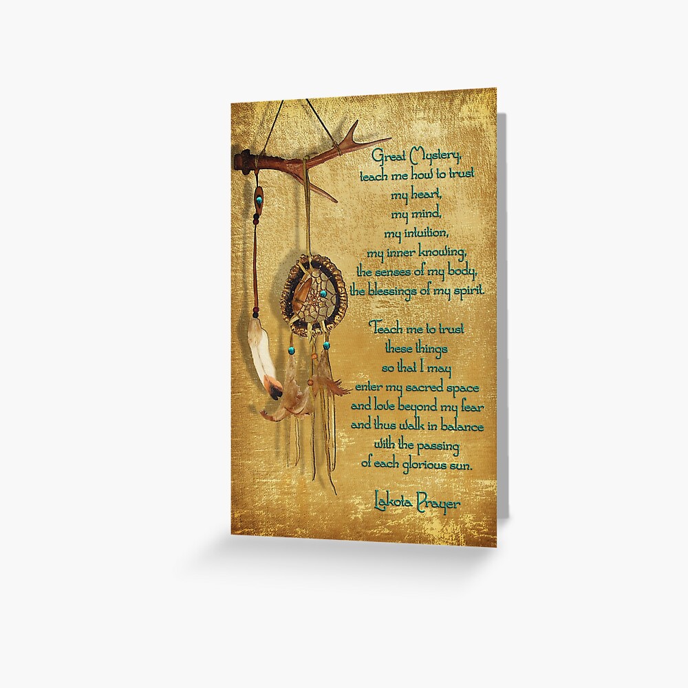 "Lakota Prayer Dream Catcher" Greeting Card for Sale by Irisangel Redbubble