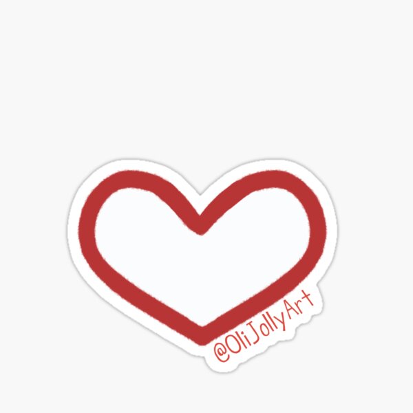 OliJollyArt Heart Sticker