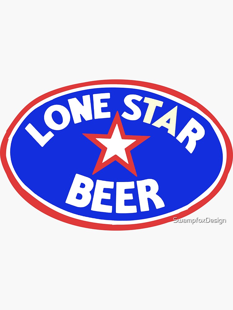 Lone Star Beer Sticker By Swampfoxdesign Redbubble