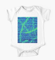 Abstract Blue One Piece - Short Sleeve