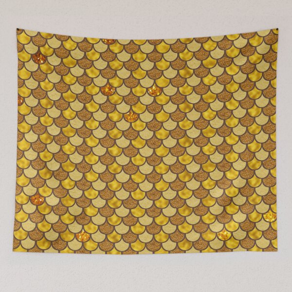 Item preview, Magical Golden Mermaid Pattern designed and sold by ClaudiaFlores.