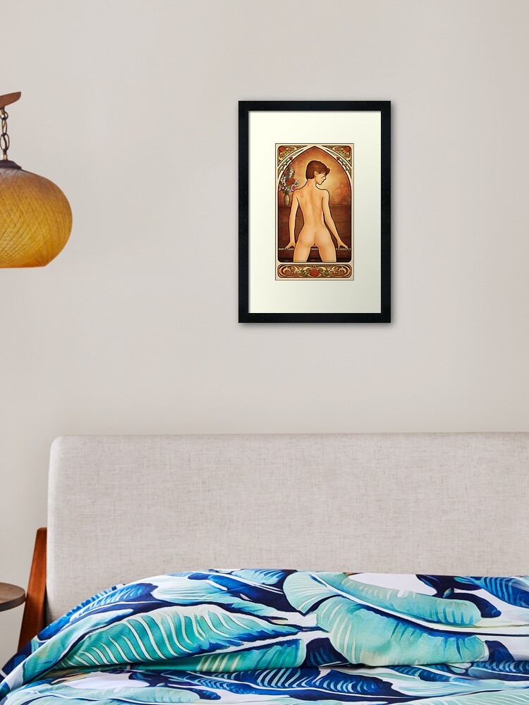 Thumbnail 2 of 7, Framed Art Print, Art Nouveau Nude designed and sold by ArtNouveau.